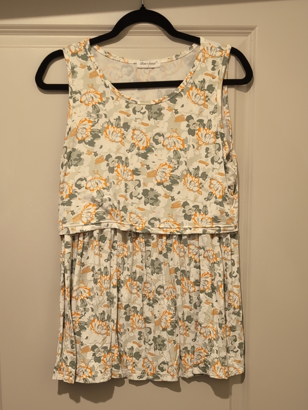 Bearsland Sleeveless Floral Nursing Tank Top
